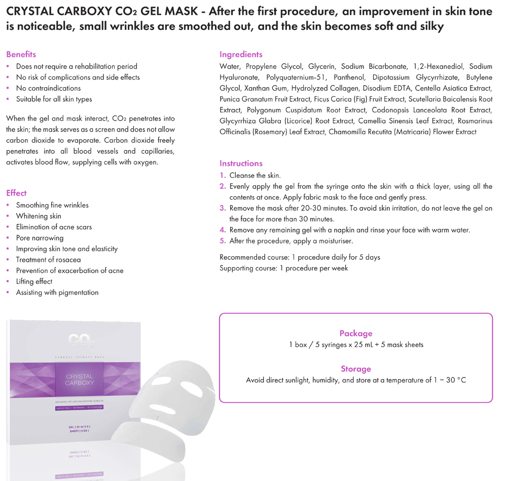 Crystal Carboxy CO2 Gel Mask